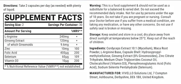 Perforan supplement label